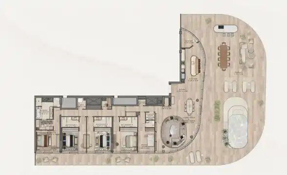 4-Bedroom Corner Plan